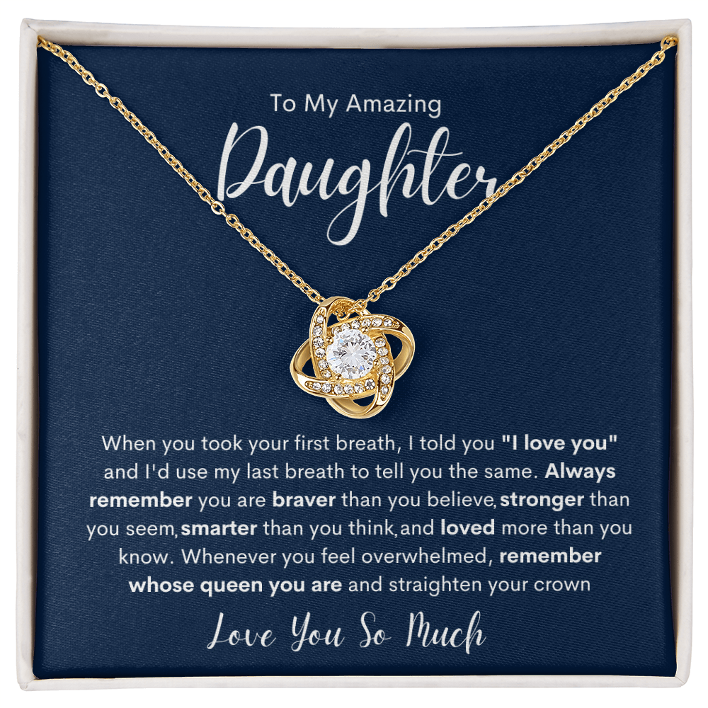 To My Amazing Daughter | Love Knot Necklace