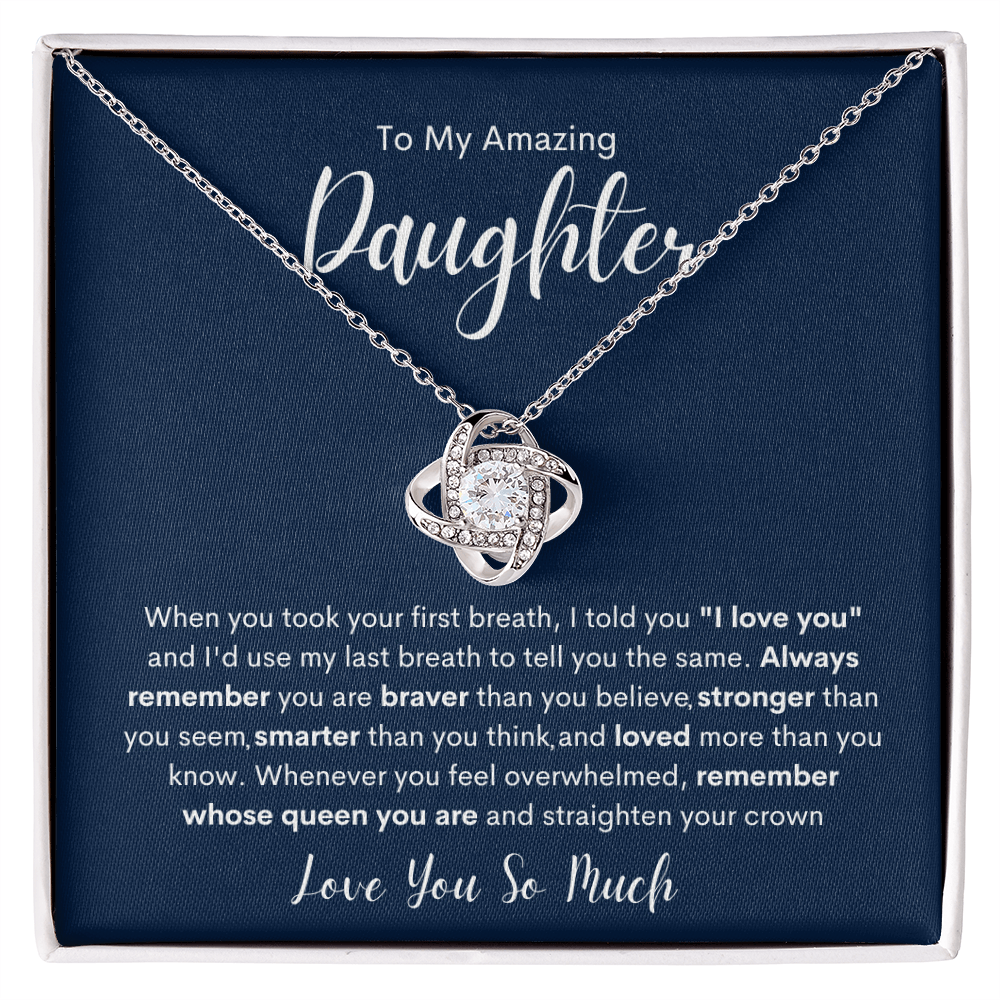 To My Amazing Daughter | Love Knot Necklace