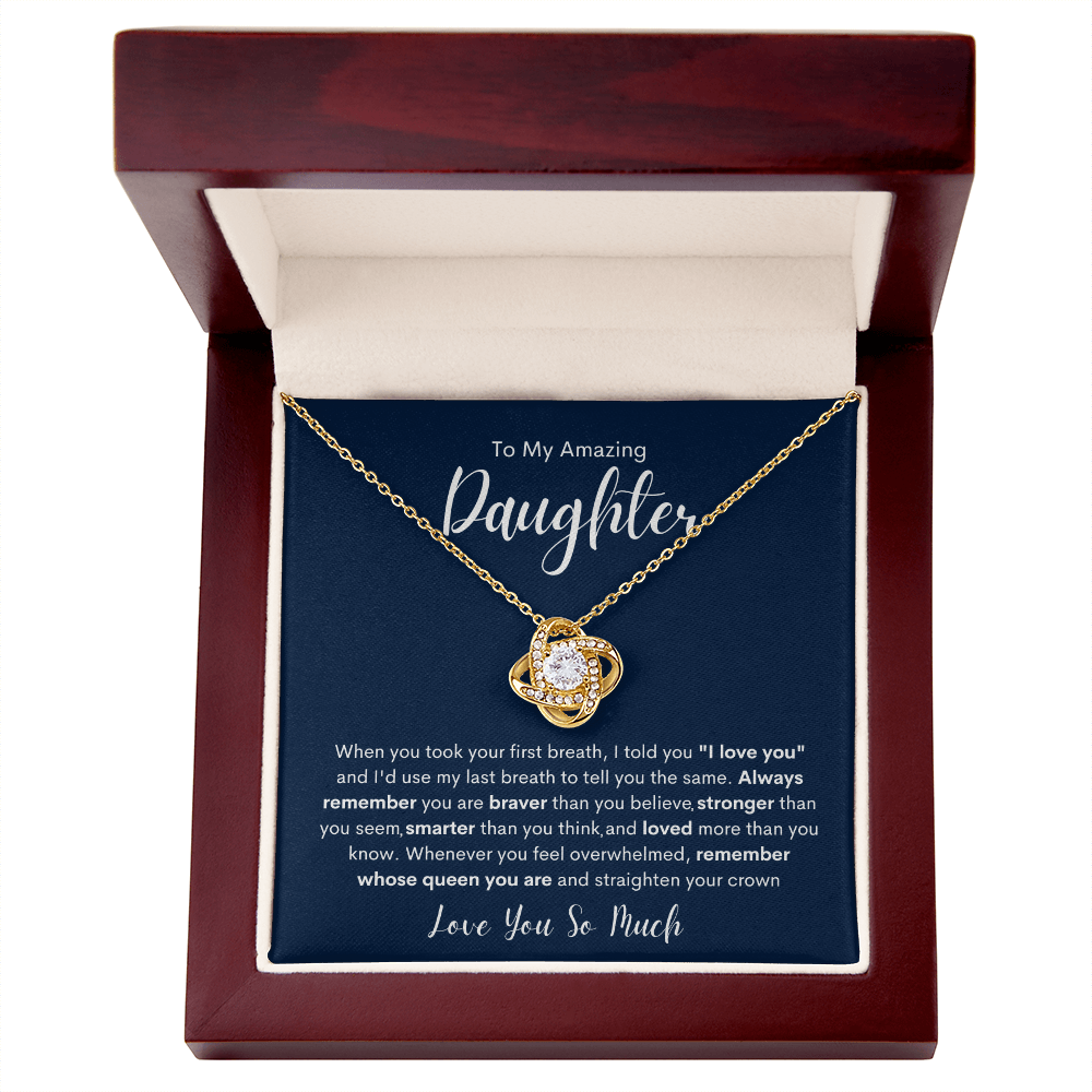 To My Amazing Daughter | Love Knot Necklace