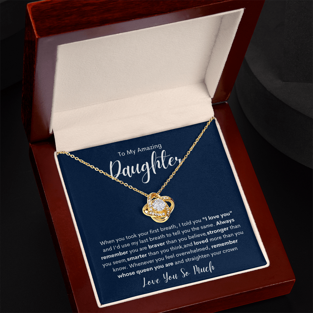 To My Amazing Daughter | Love Knot Necklace