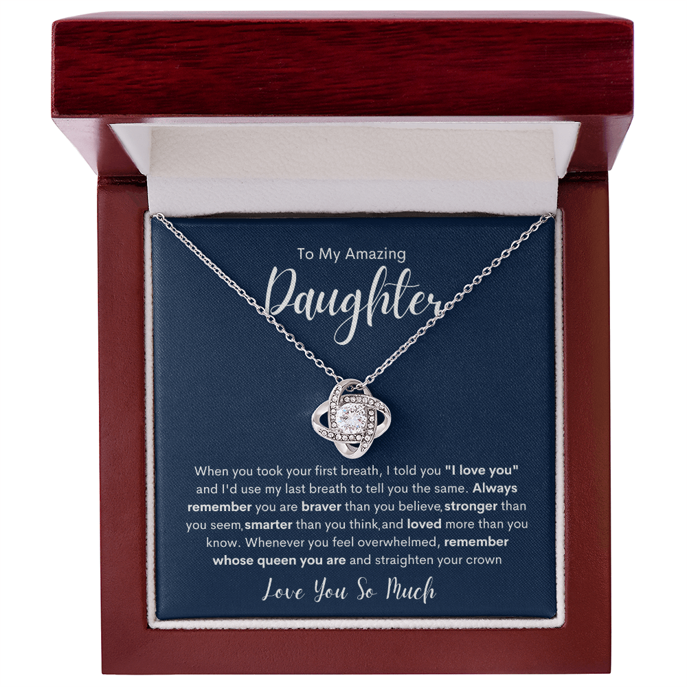 To My Amazing Daughter | Love Knot Necklace