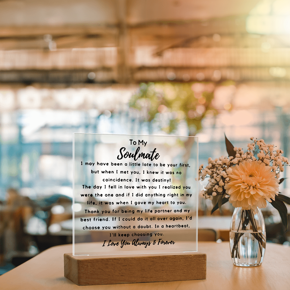 To My Soulmate | Square Acrylic Plaque